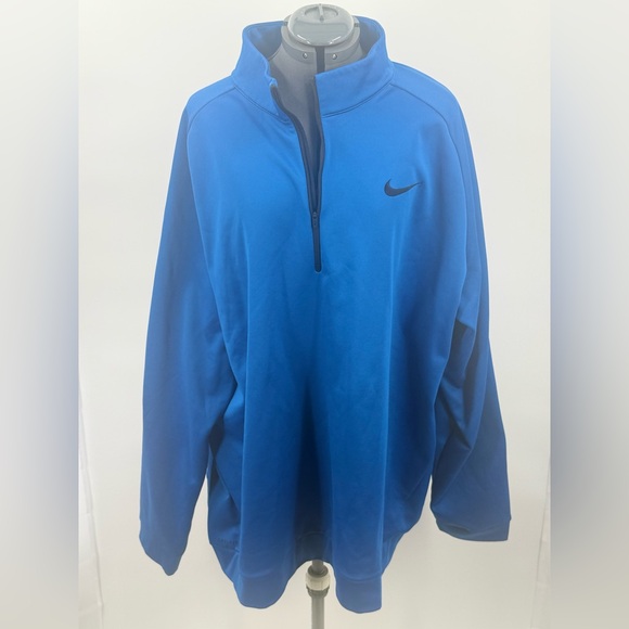 Nike Men's Blue Half-Zip Dri Fit Jacket Size 4XLT